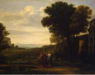 Gellee Claude Le Lorrain Landscape with Christ on the Road to Emmaus  - Hermitage